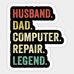 Husband Dad Computer Repair & Legend Sticker